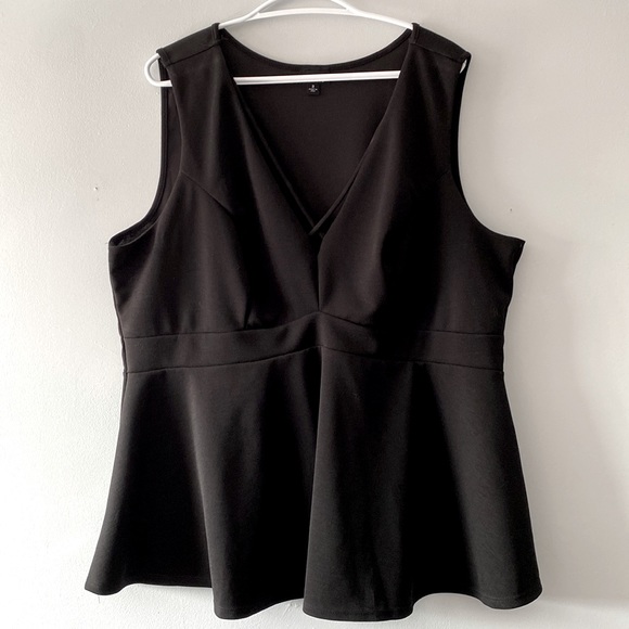 Torrid Peplum Top in Black - Picture 1 of 3